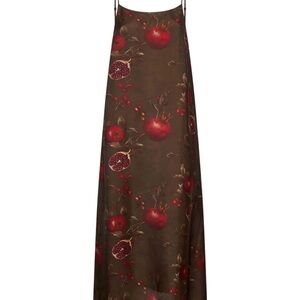 Uma Wang Anaya Pomegranate print slip dress